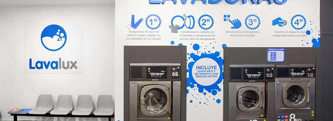 interior design of the Lavalux laundry in Pontevedra
