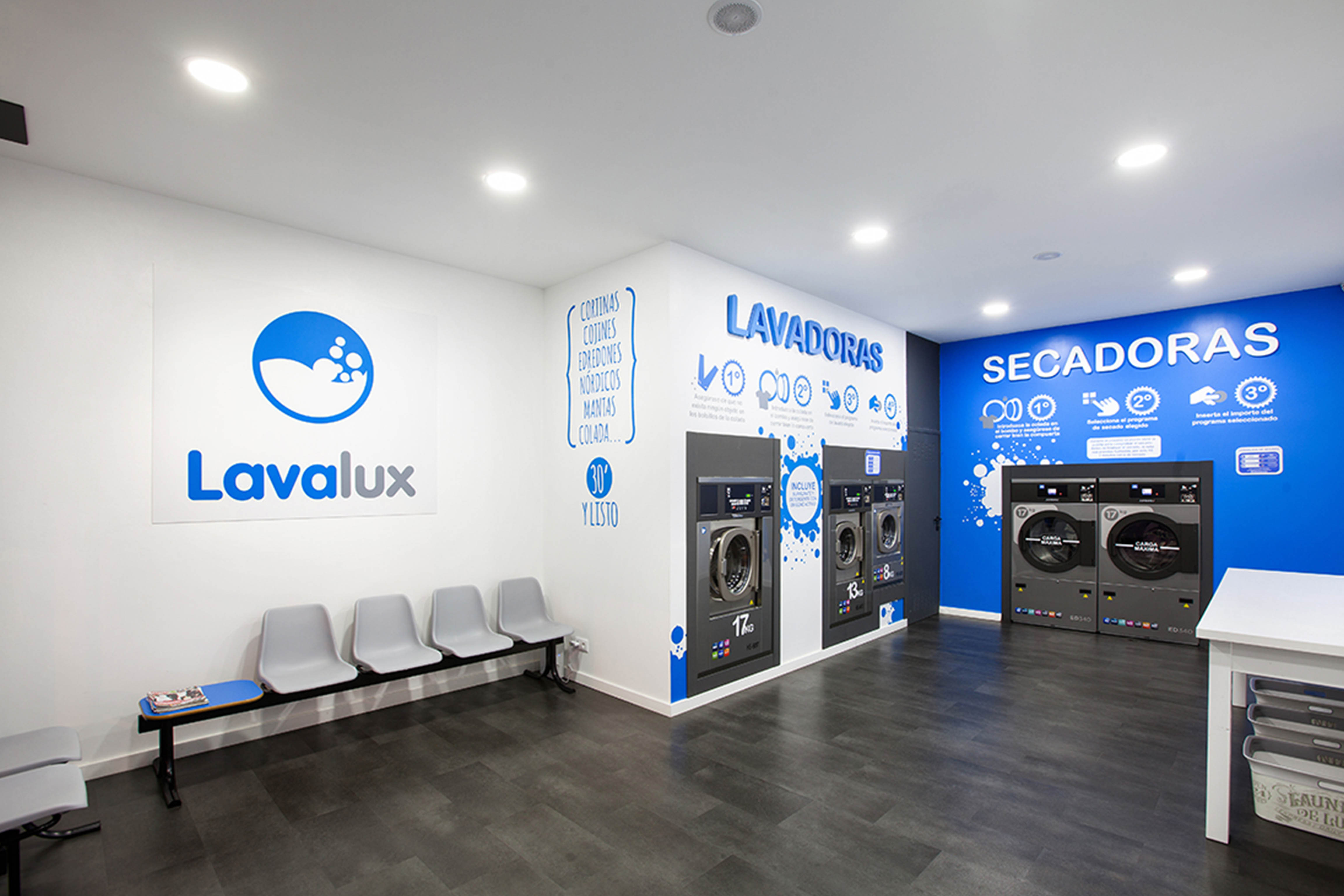 intérieur design de la laverie lavalux à pontavedra