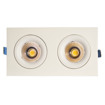double lampe LED DLIGHT01-D blanc vu de face