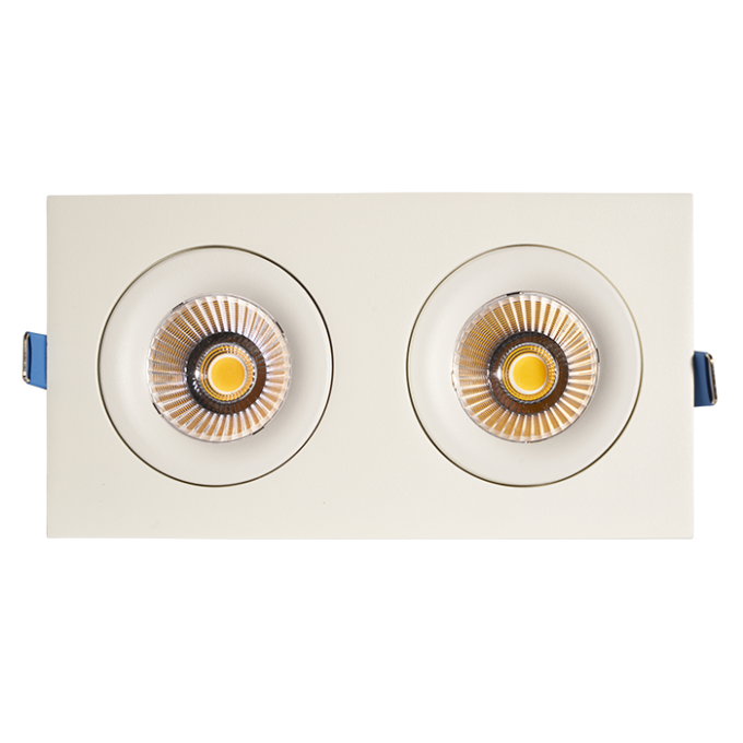 double lampe LED DLIGHT01-D blanc vu de face