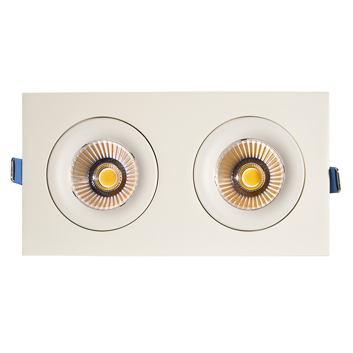 double lampe LED DLIGHT01-D blanc vu de face
