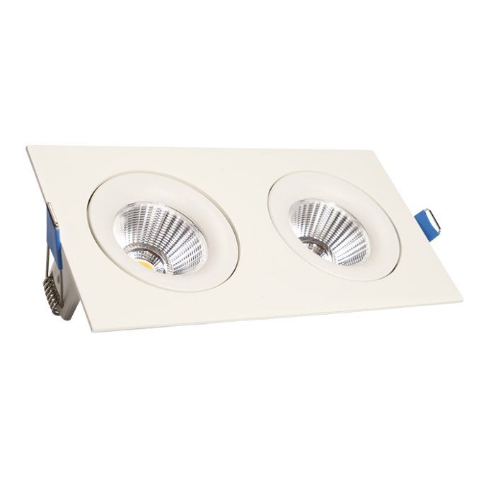 double lampe LED DLIGHT01-D blanc vu de gauche