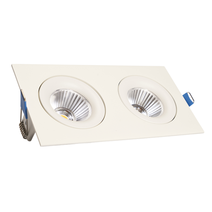 dubbele LED-lamp DLIGHT01-D wit van links gezien