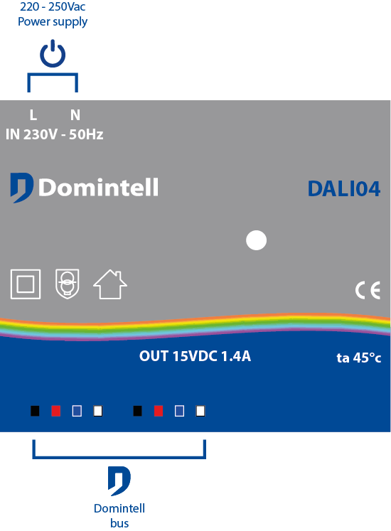 schéma de câblage du DALI04