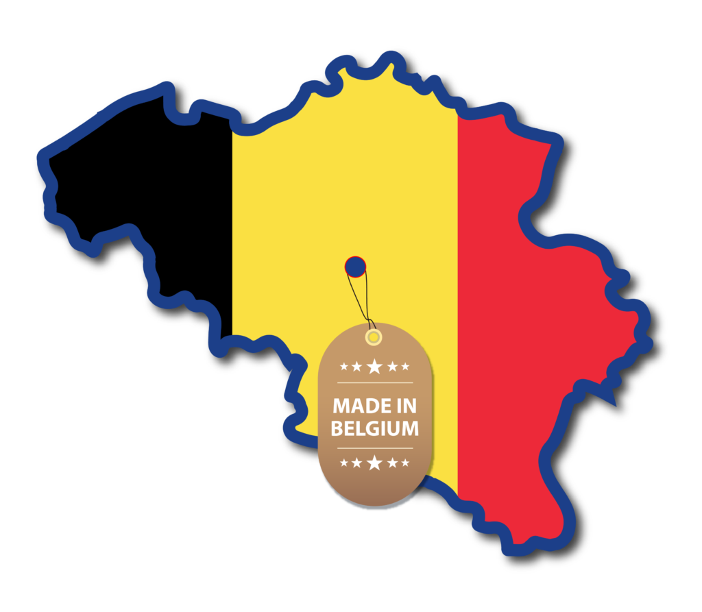 badge fabriqué en Belgique
