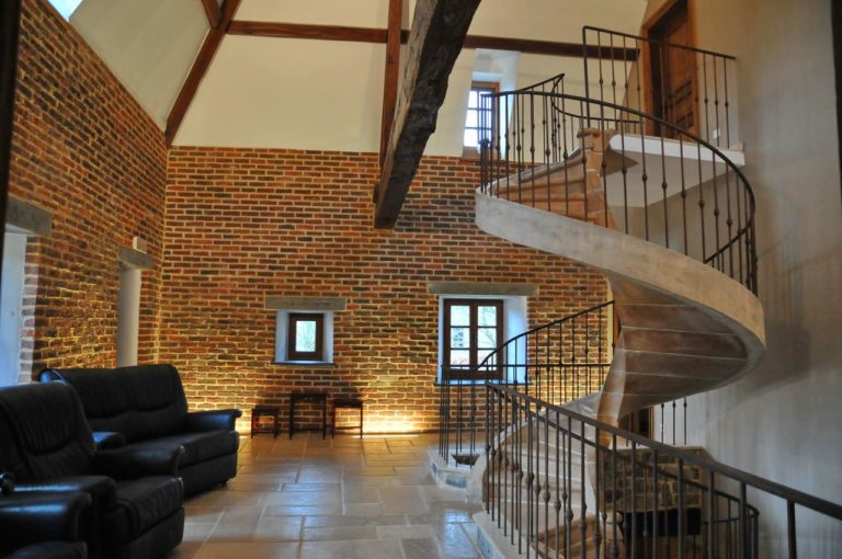binnenaanzicht van de gîte-château-boerderij Pondrôme de Beauraing