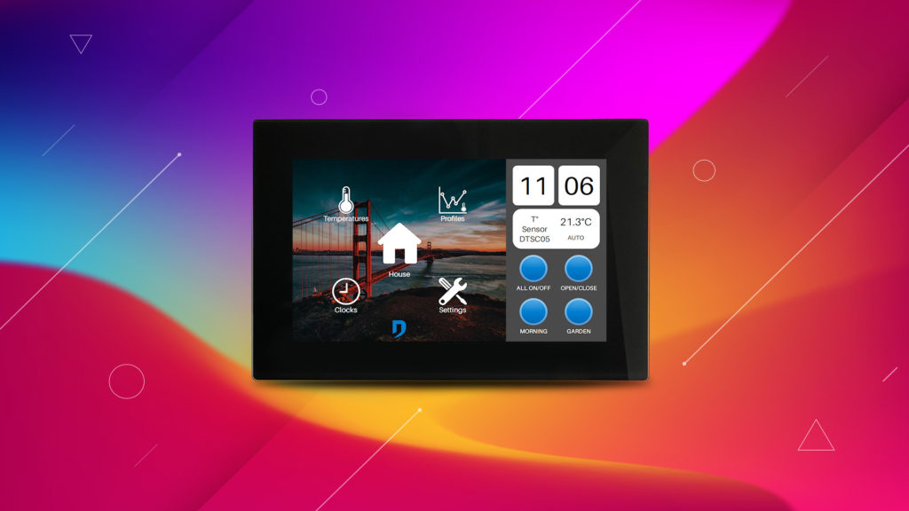 the Domintell DTSC05 Rainbow 7" touchscreen